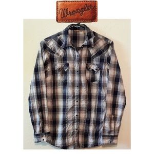"WRANGLER" Women's Western Plaid Ls Shirt